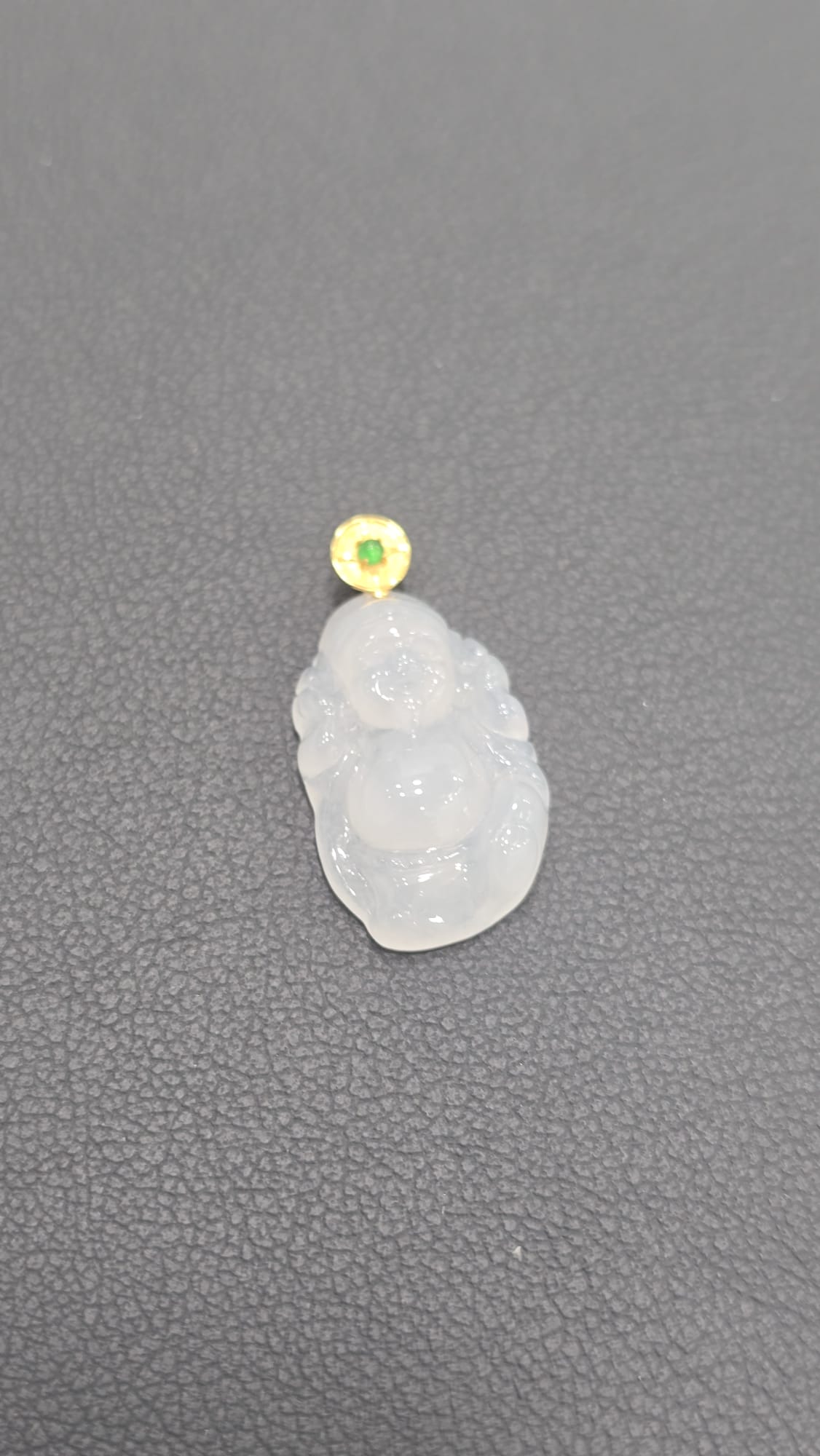 天然緬甸翡翠吊墜18K金配件