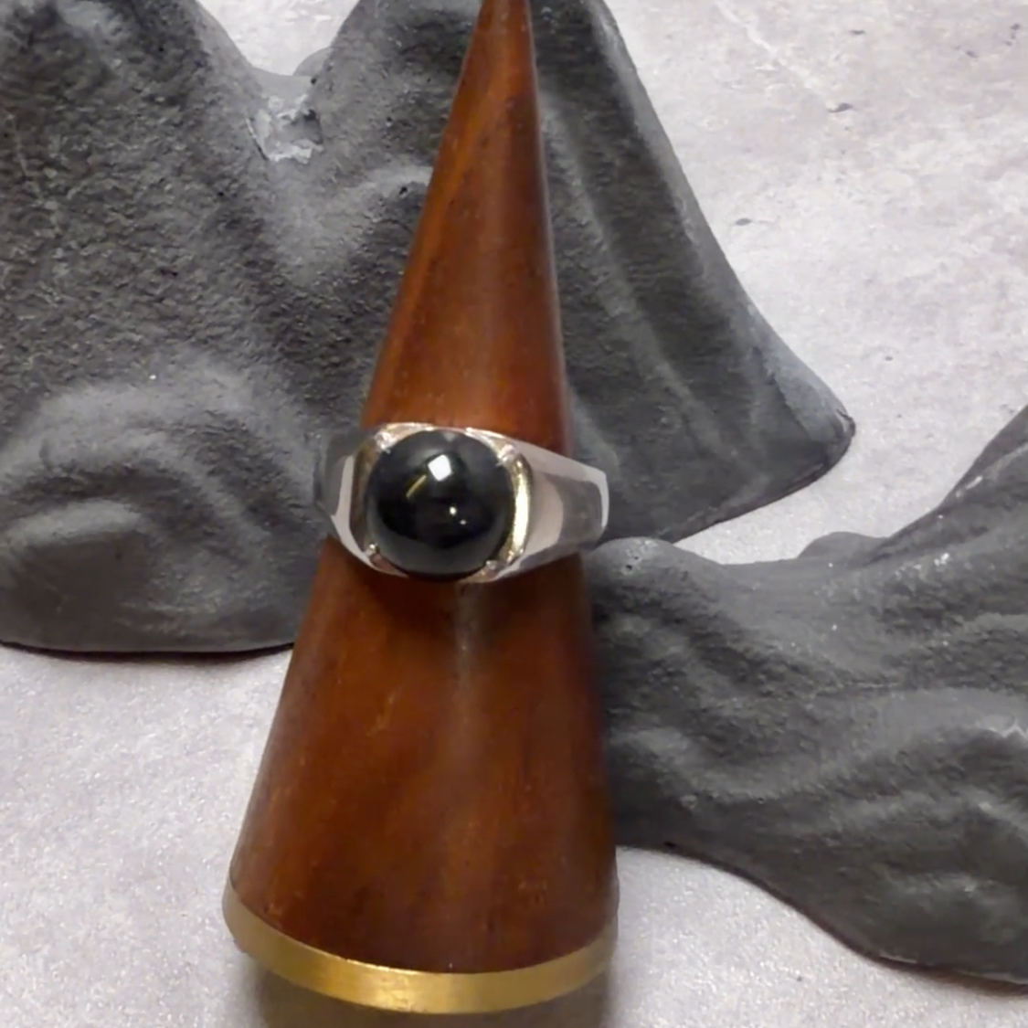 冰種烏雞蛋面S925戒指