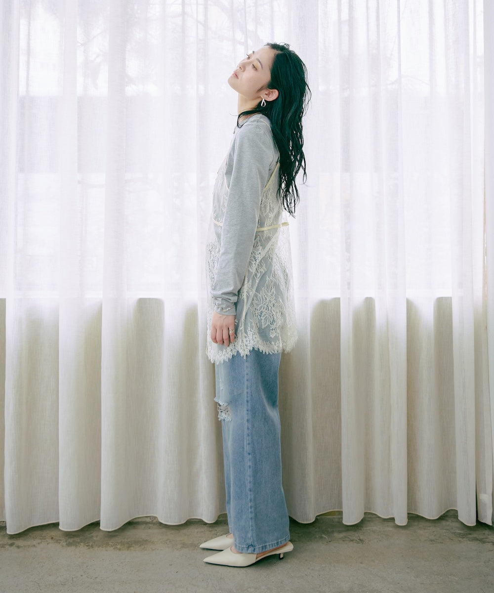 <JP> Lace Bustier + Soft Top Set (一套兩件)* 3色入 <預購>