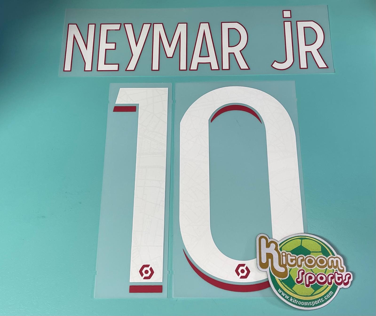 2023-24 PSG Home Ligue 1 Nameset #10 NEYMAR JR