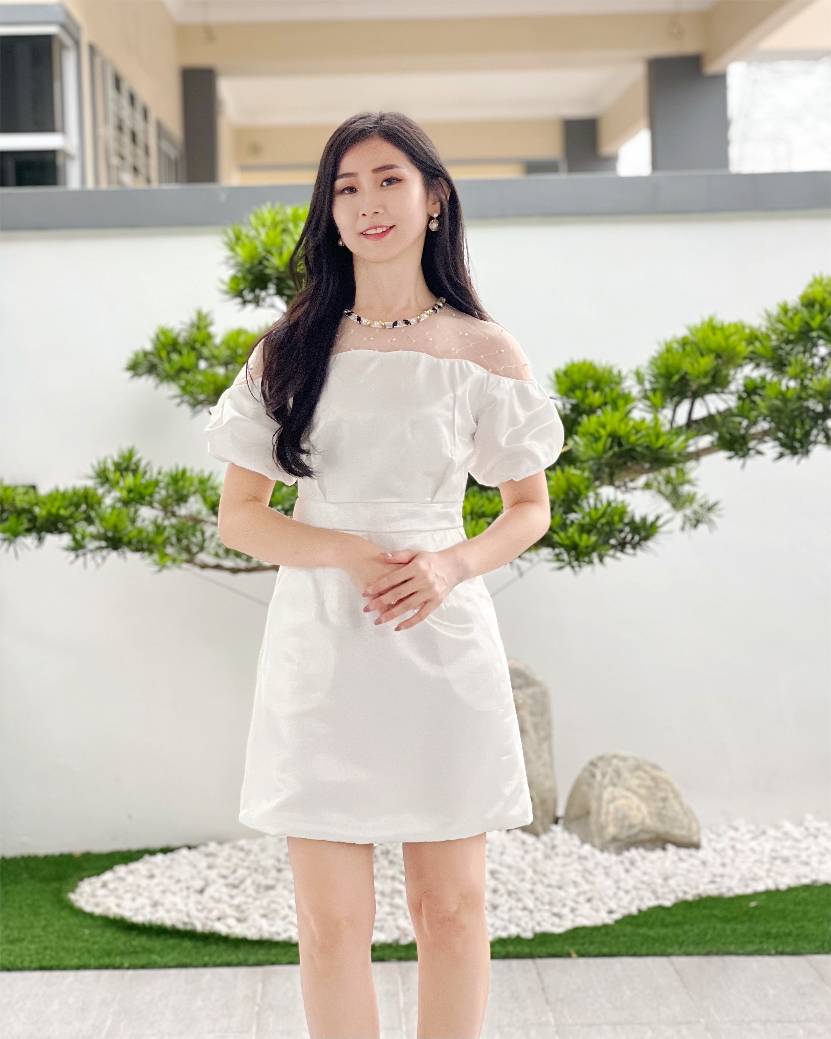 5081 Celeste Pearl Mini Dress