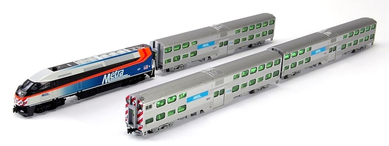 Kato MP36PH Bi-Level Commuter cars (機車+客車) DCC 數碼音效套