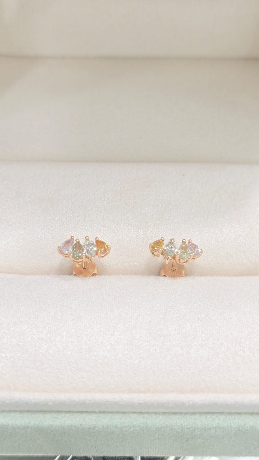 18K 彩鑽耳環