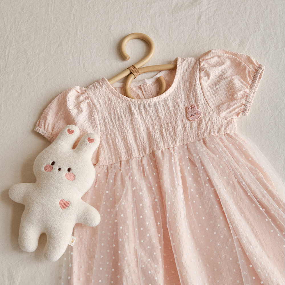 26S/S🌸DTD Lovely果凍人物波點蕾絲連身裙