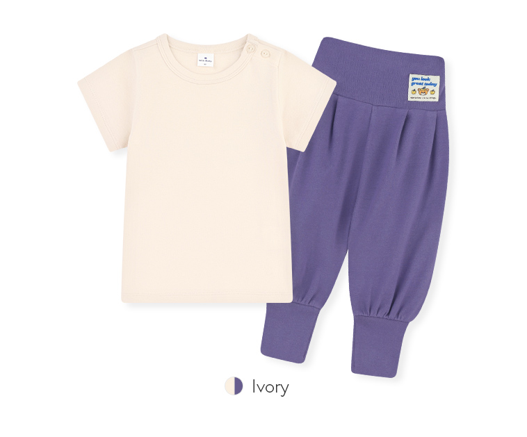 ☀️預訂 韓國直送☀️🇰🇷Milk Baby三色撞色小熊標籤短袖包腹家居服上下套裝