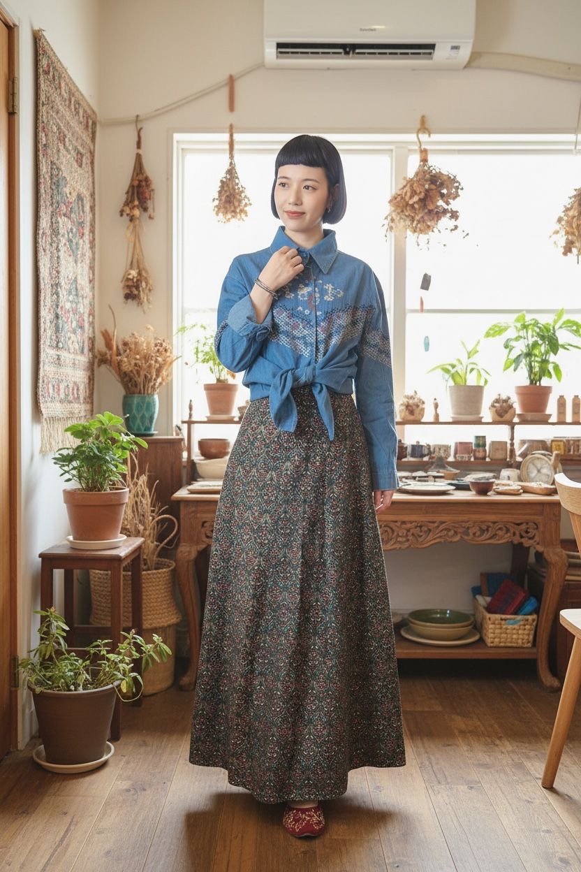 Blue cowboy Jacket / Top #1082