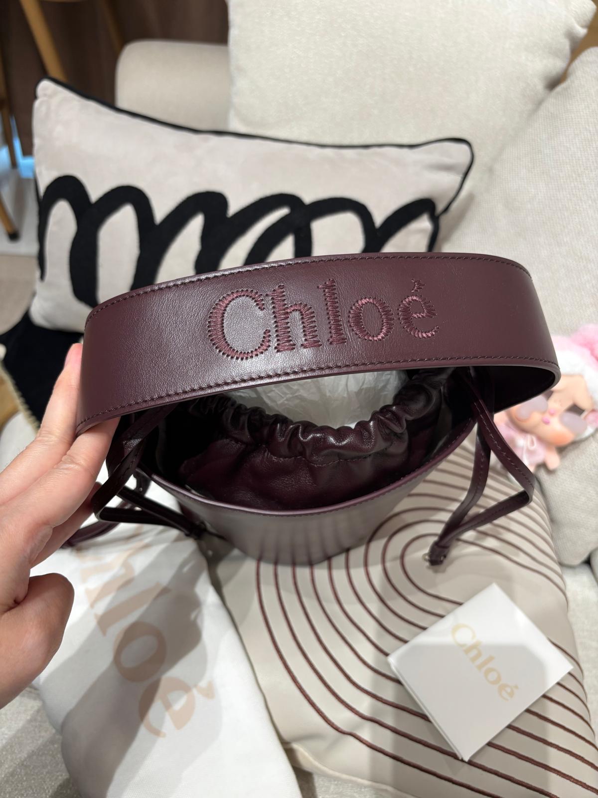 Chloe sense bucket 2way bag 酒紅 100%Authentic ,98%new ✅card✅dust bag 