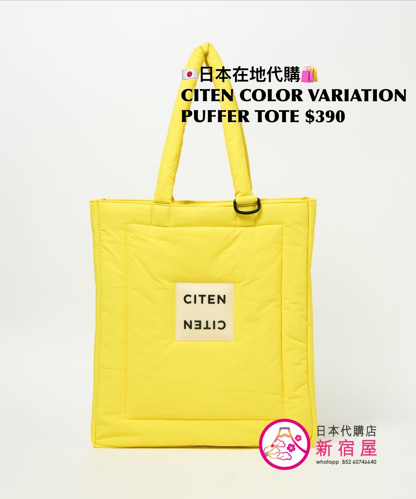 CITEN COLOR VARIATION PUFFER TOTE