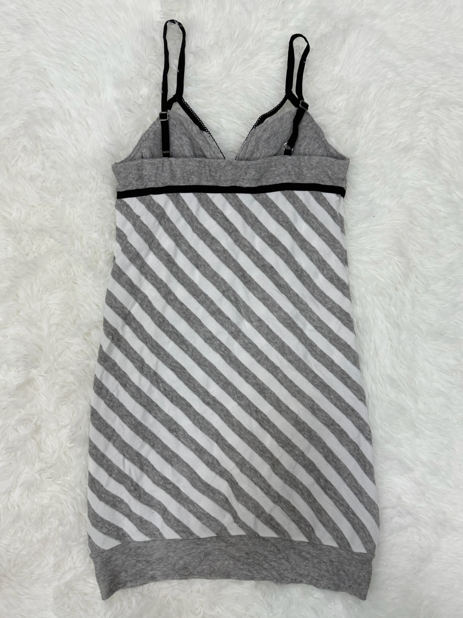 Gray Stripes Babydress with Pockets