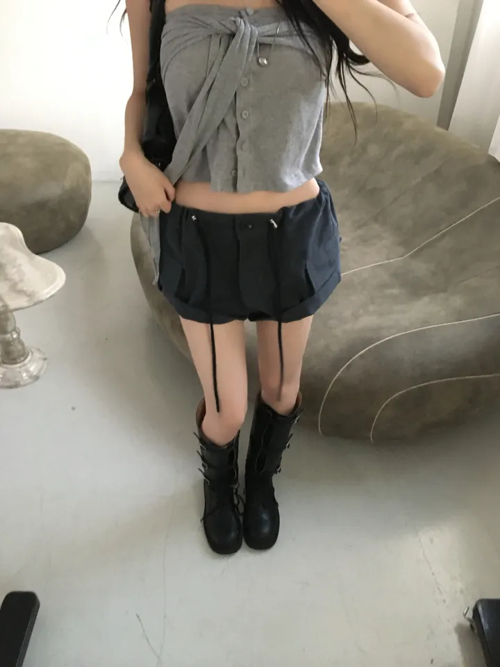 Tie-Front Cropped Tube Top