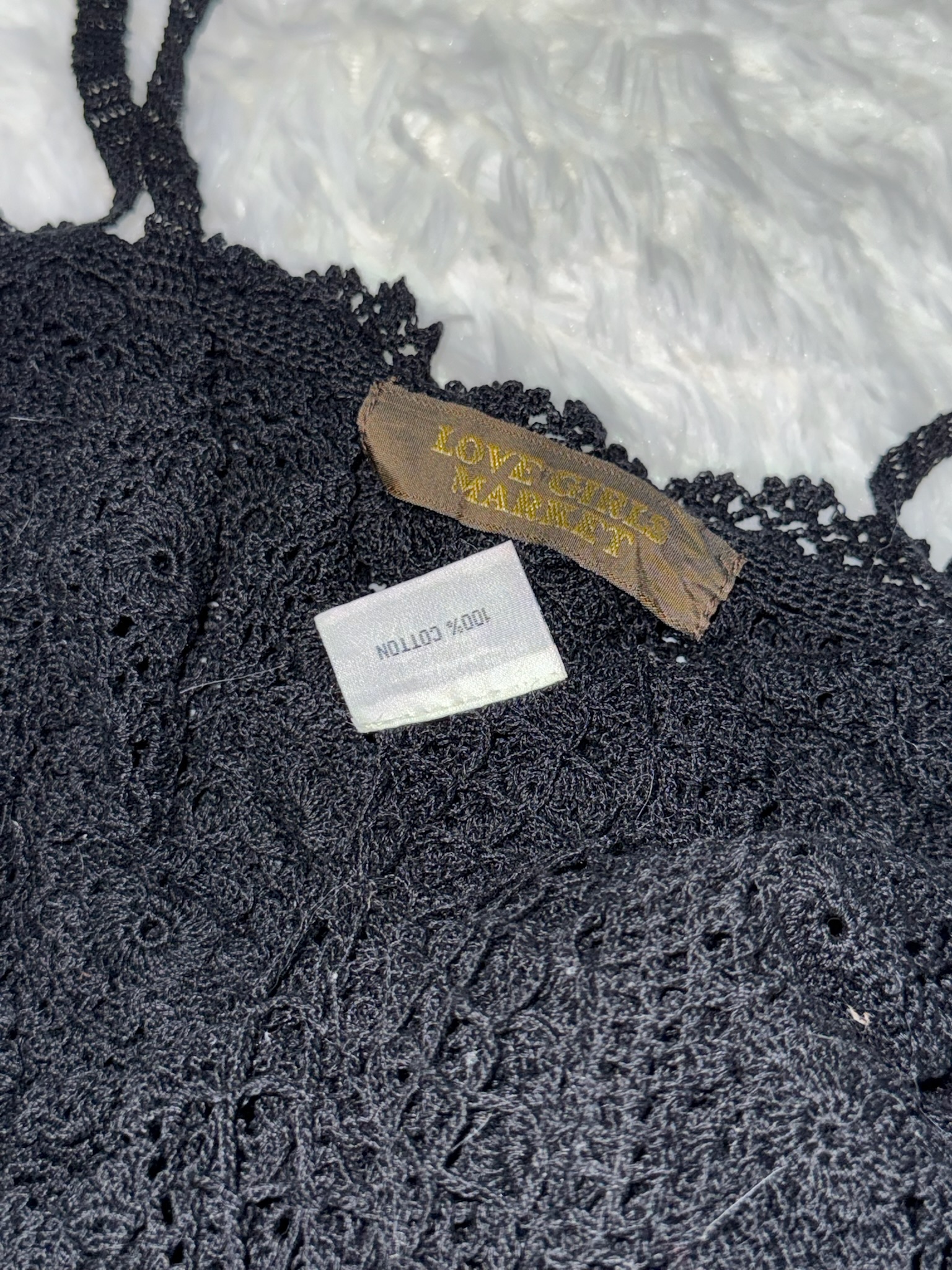 Layered Ruffle Crochet Tank 