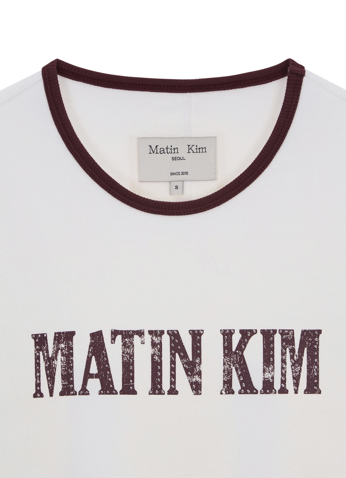 MATIN KIM 特價場 STUD LOGO RINGER TOP 