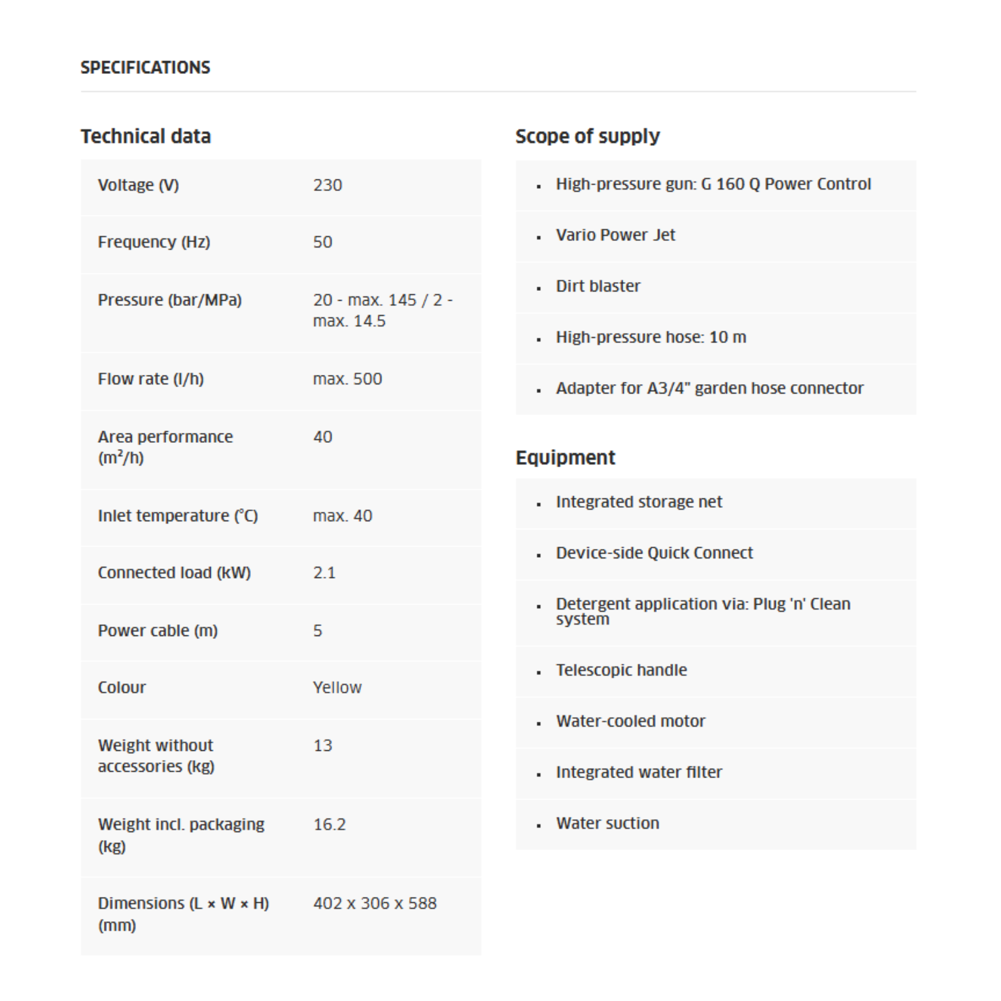 Karcher K5 Power Control High Pressure Washer (K5 Power Control)