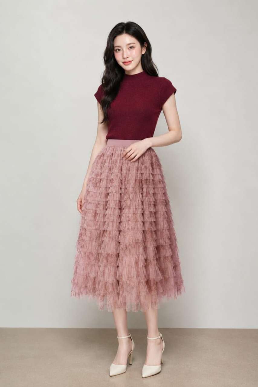 307321 Golden Aura Mock Neck Knit Top