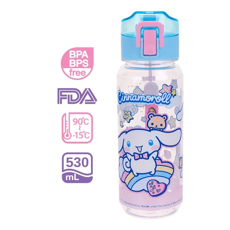 Cinnamoroll 530ml BPA & BPS Free 膠水樽連手繩(9-8474-2) 
