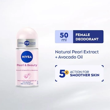NIVEA Deodorant Roll On 50ml Pearl Beauty