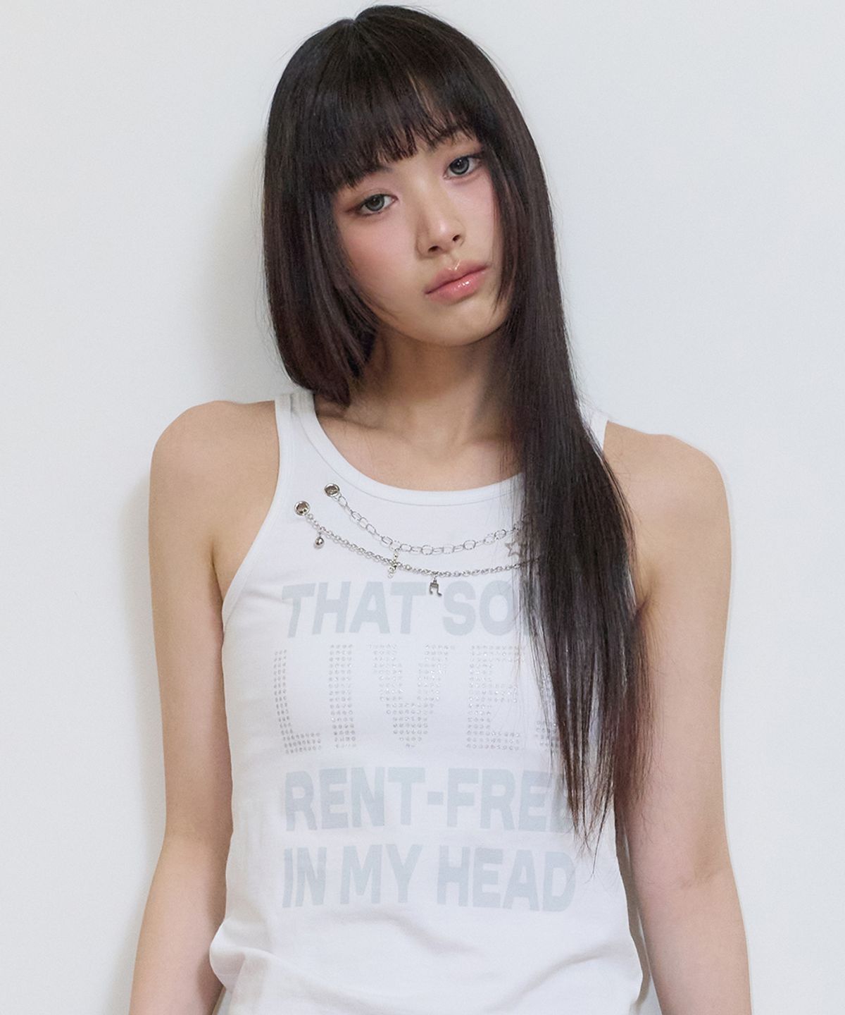 🇰🇷訂購｜LUV IS TRUE 26SS｜SY NECKLACE SONG SLEEVELESS TEE 3色 