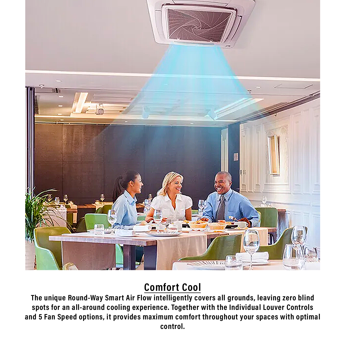 Haier 4.5HP Inverter 4-Way Cassette Air Conditioner (1U125S1PN1SB)