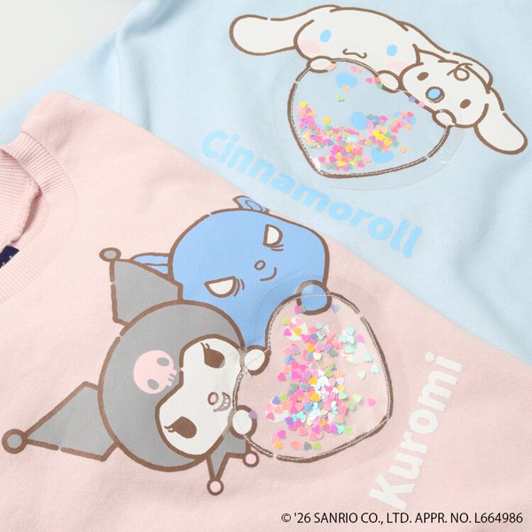 🆕【⭐訂購⭐】🇯🇵日本直送 #Sanrio 立體剪裁 心形閃片 抓絨衛衣［2款選］🌀 [ELAA-0280][260216]