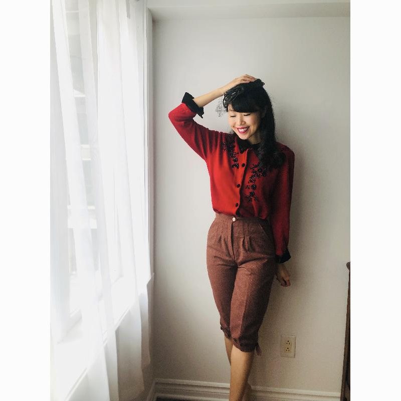 C.a. 1970s New Old Stock Jacques & Laurence Breeches/Riding Pants- Brick Red Waist 25" (MT147)