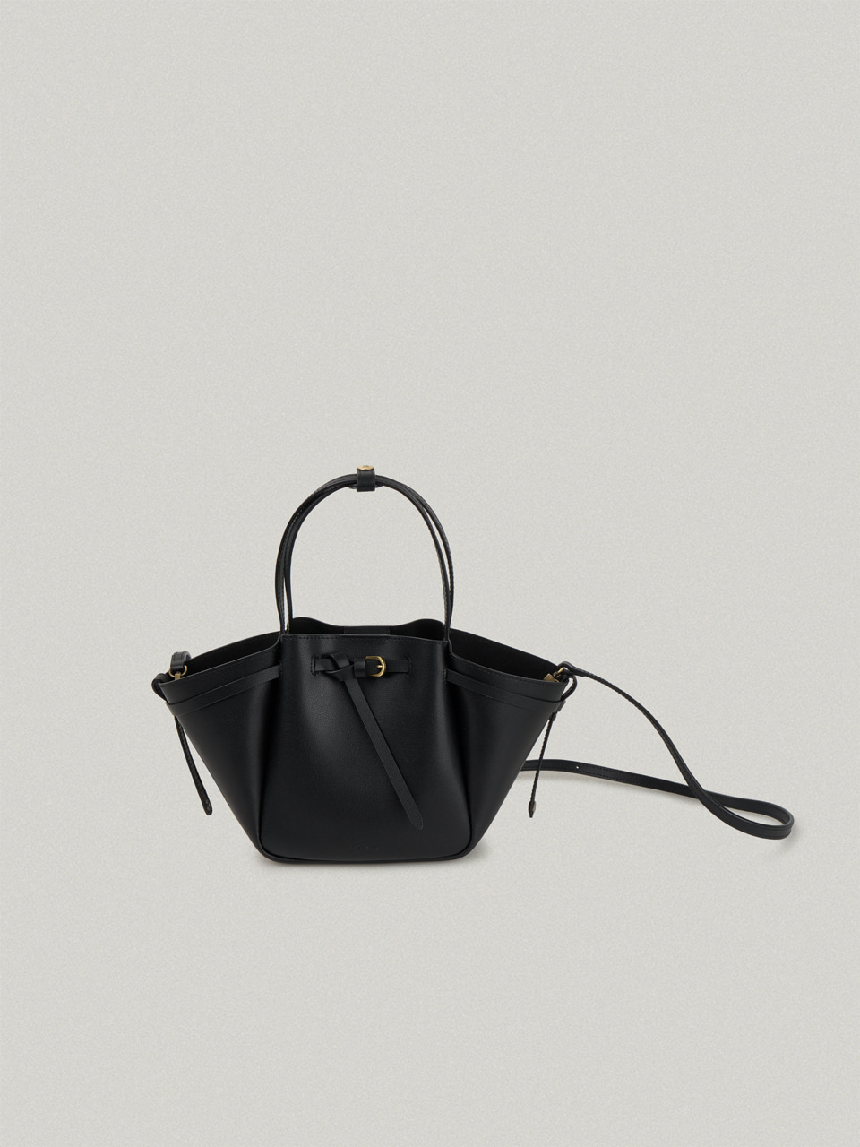 Petit Anthos Bag - Plain (Black/ Linen) & Stitch (Almond)