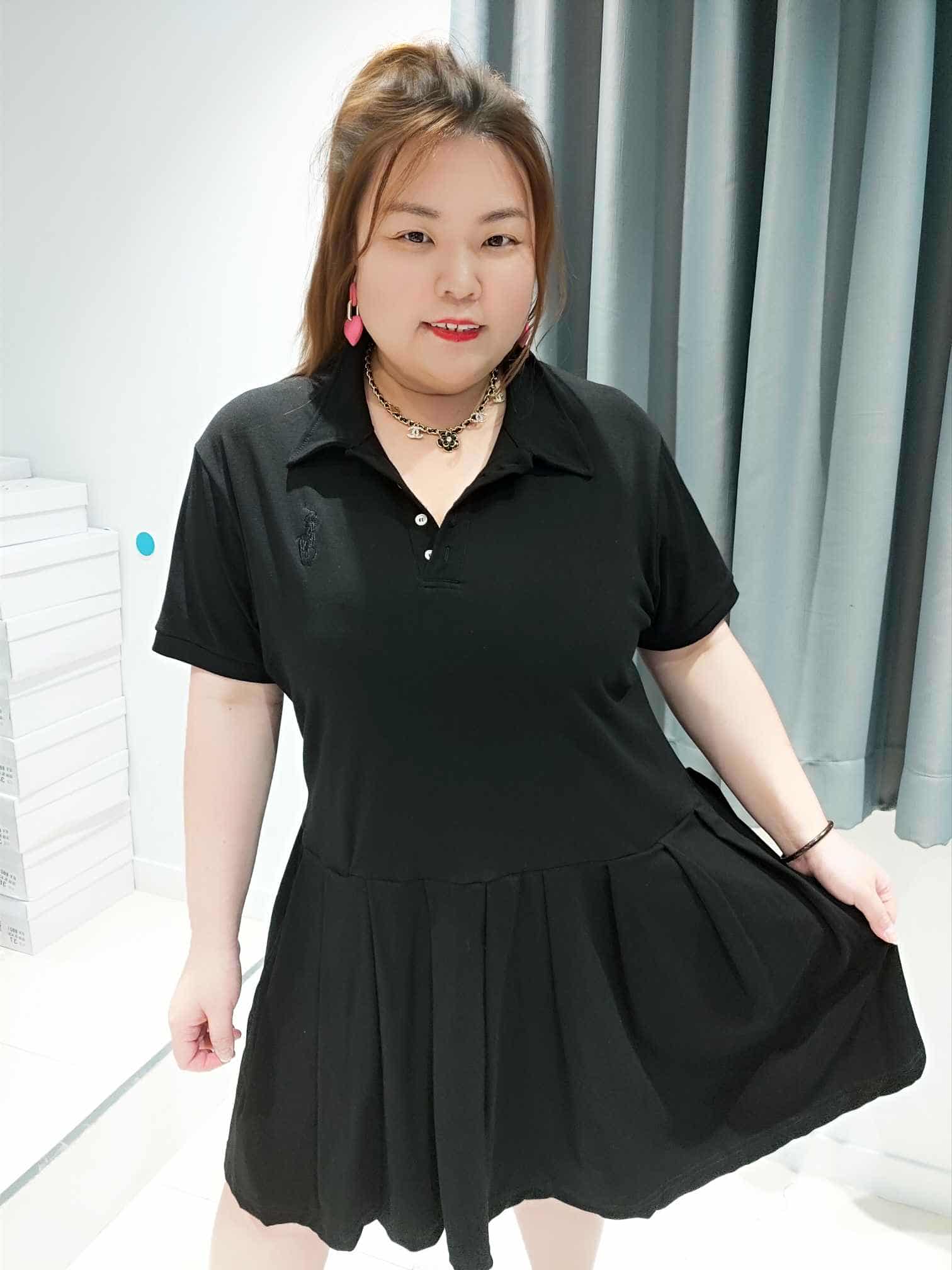 DOA12 马球图有领连身裙