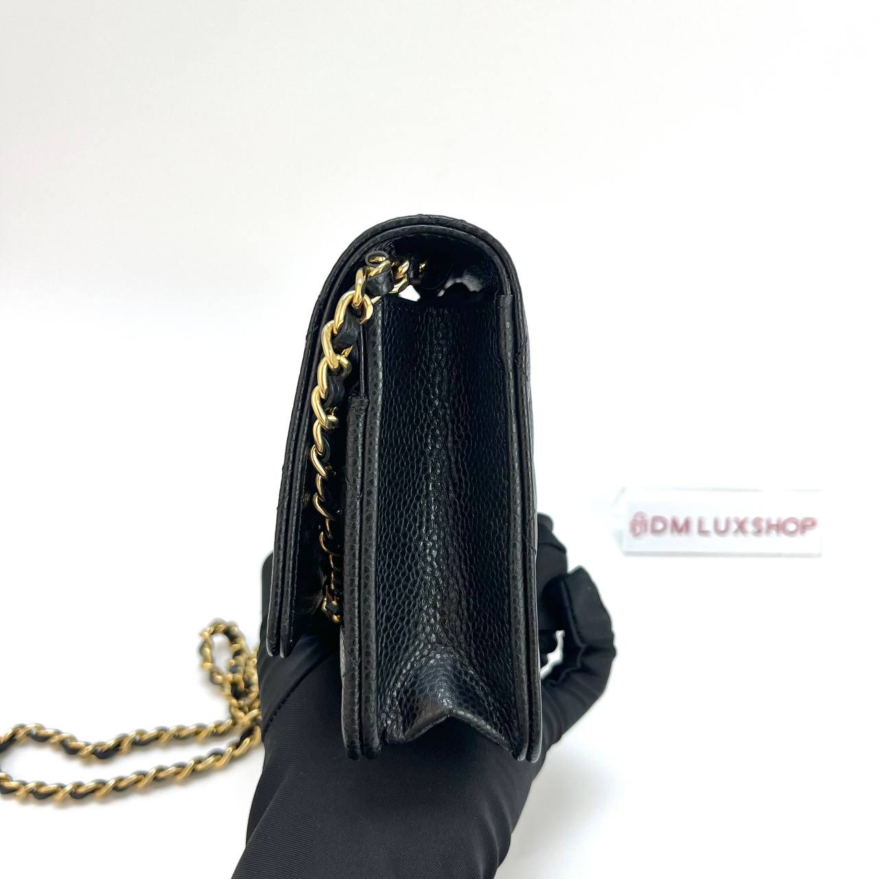 Chanel Black Caviar WOC GHW (Microchip)