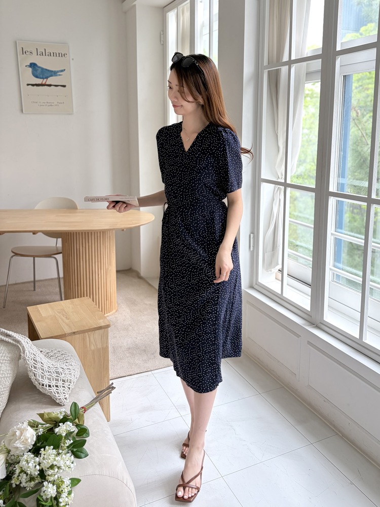 [限量!!] Isa Dotted Wrap Dress