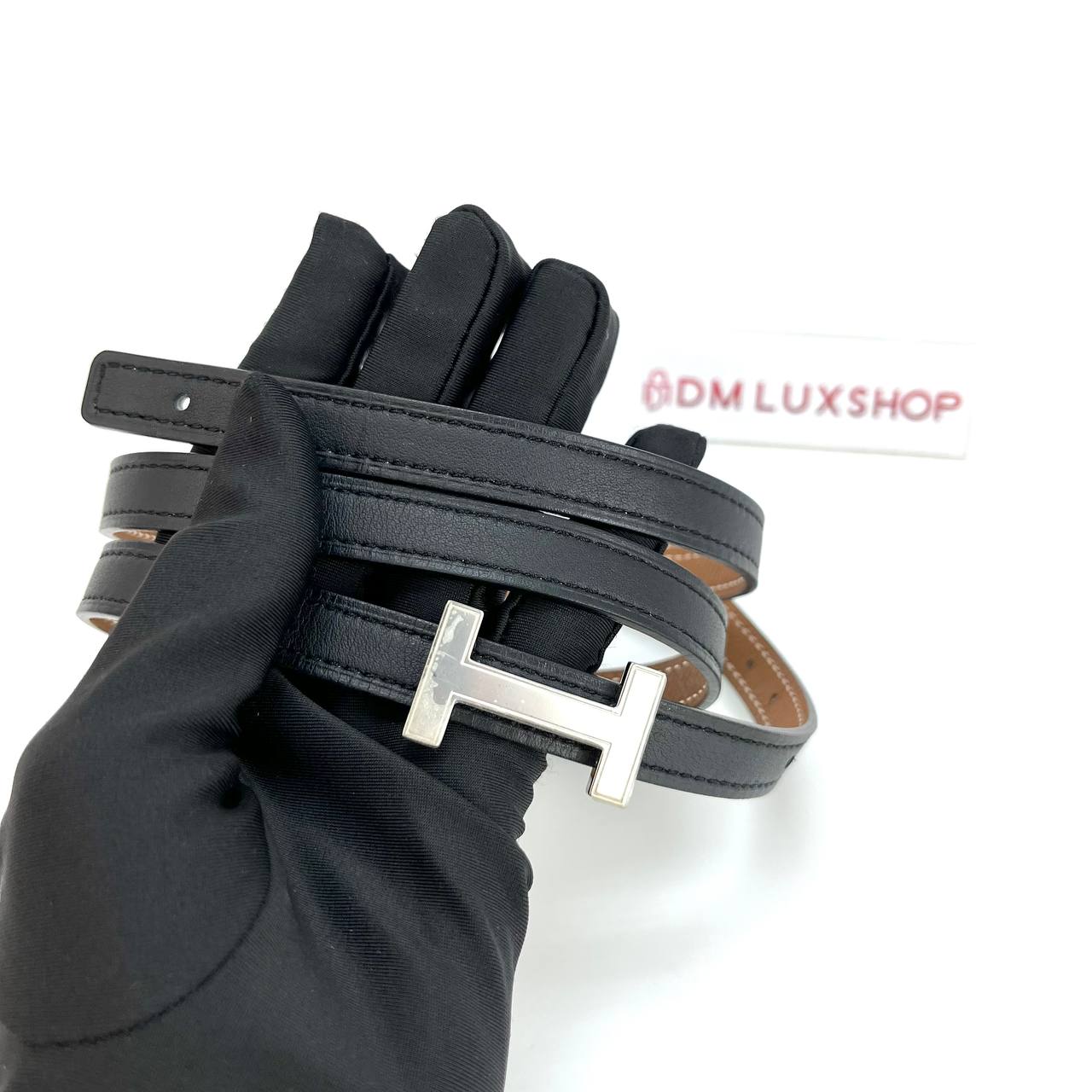 Hermes H Buckle Reversible Belt 13MM Black/Gold PHW (Stamp Z)