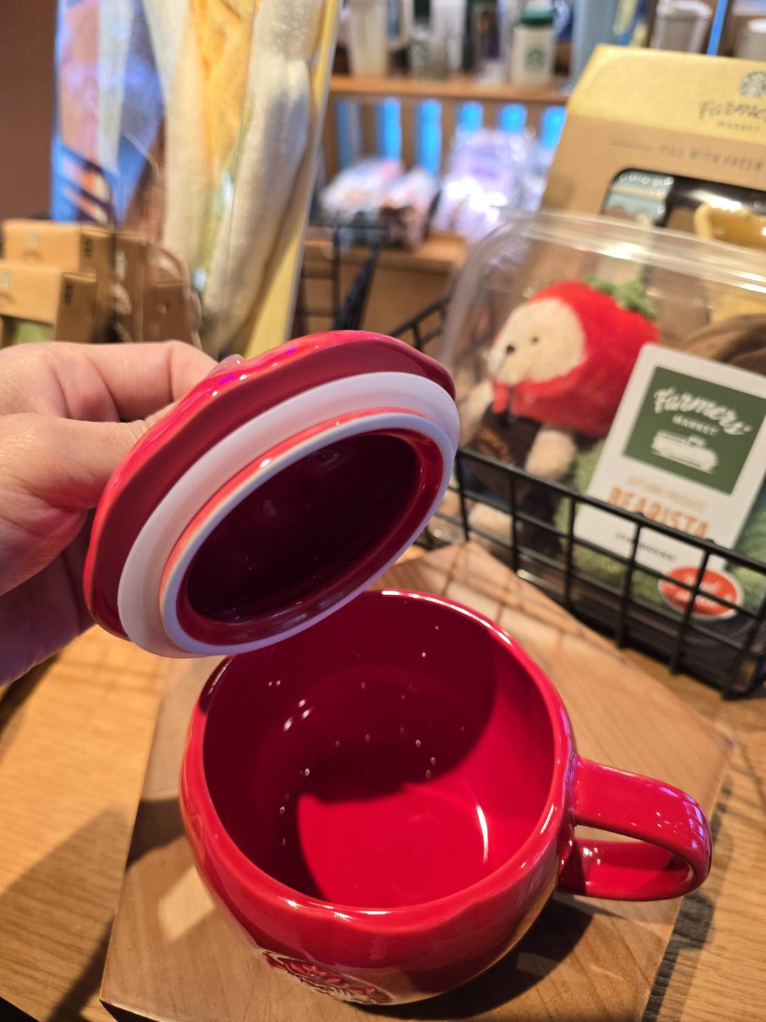 田園農夫系列｜韓國 Starbucks 星巴克 番茄造型 陶瓷馬克杯 連蓋 300ml｜Farmers Market Tomato Lid Mug 