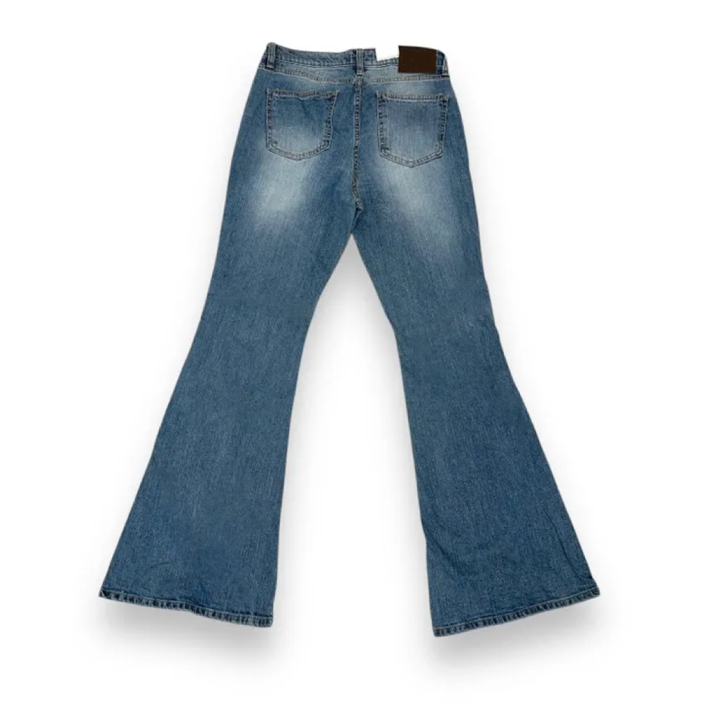 Low-Rise Washed Bootcut Denim