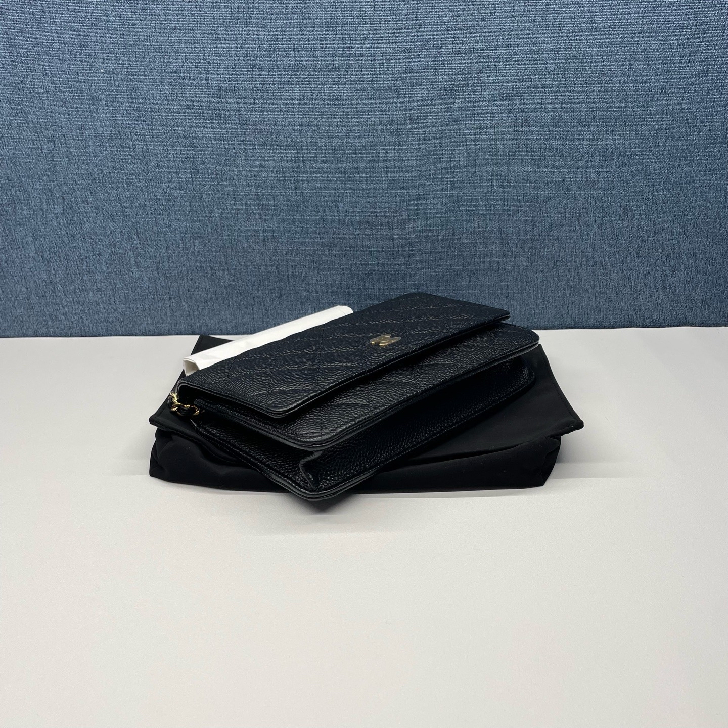 【預訂貨品】閒置新⭐️ 芯片款👜 CHANEL黑金荔枝皮WOC