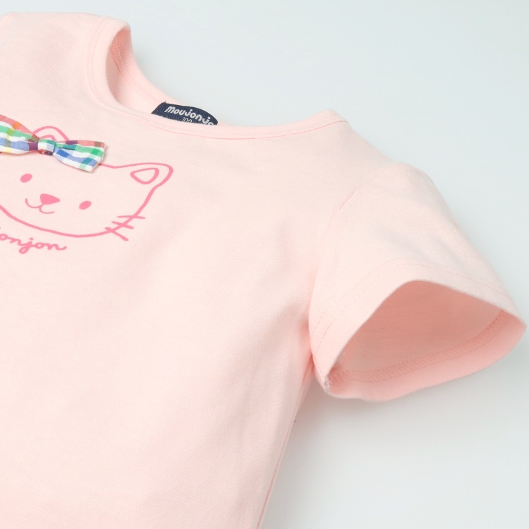 🆕【⭐訂購⭐】🇯🇵 日本直送 🌀🇯🇵 日本直送🇯🇵 兔仔 / 貓咪 蝴蝶結 扇形下擺 短袖Tee［2款選］🌀 [ELCA-0116][260413]