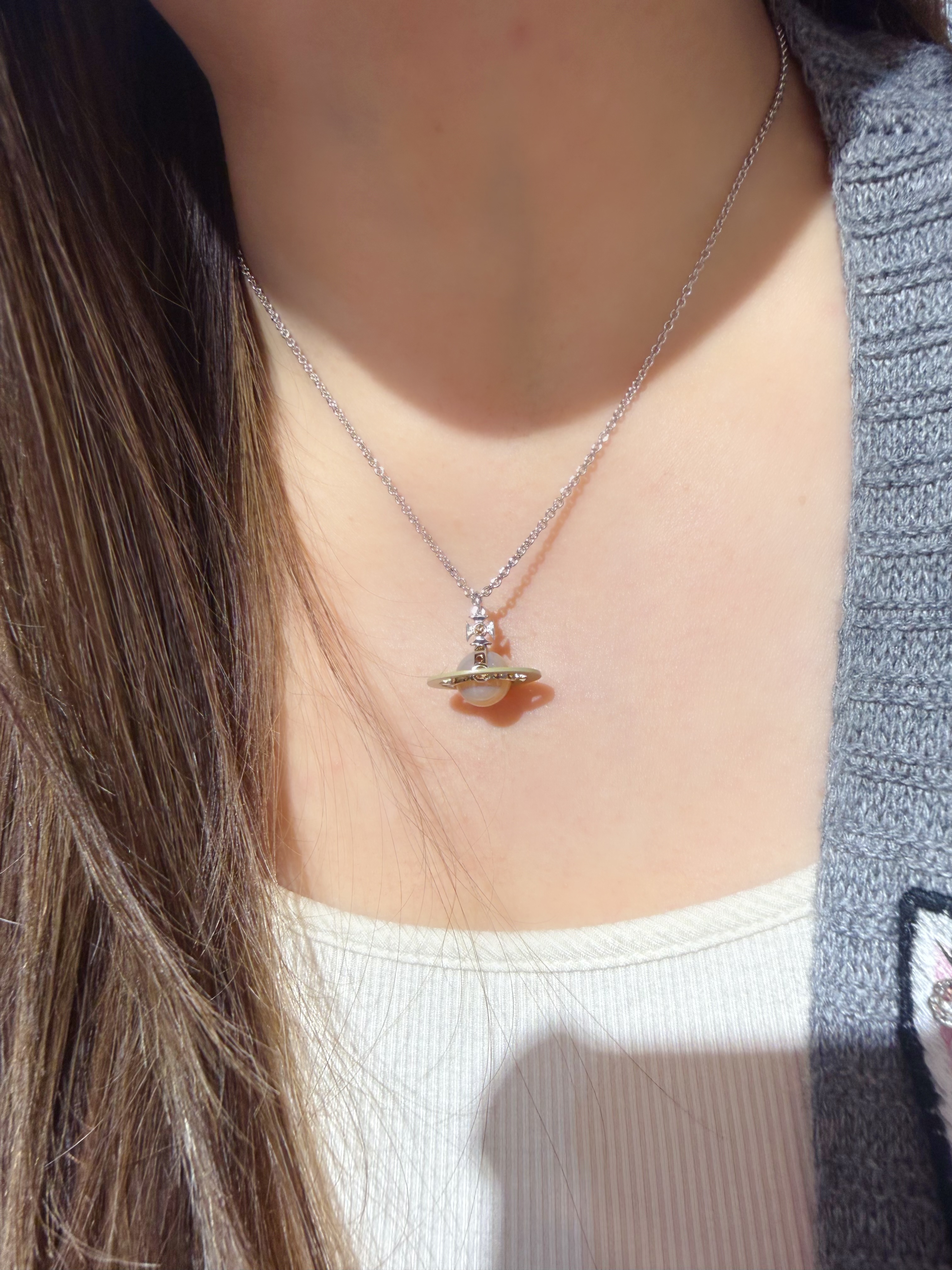 VW Luzia 3d tiny necklace yellow/moon