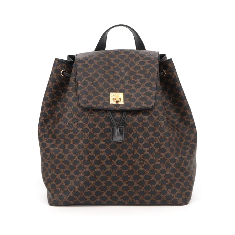 Celine Black Macadam Turn Lock Backpack