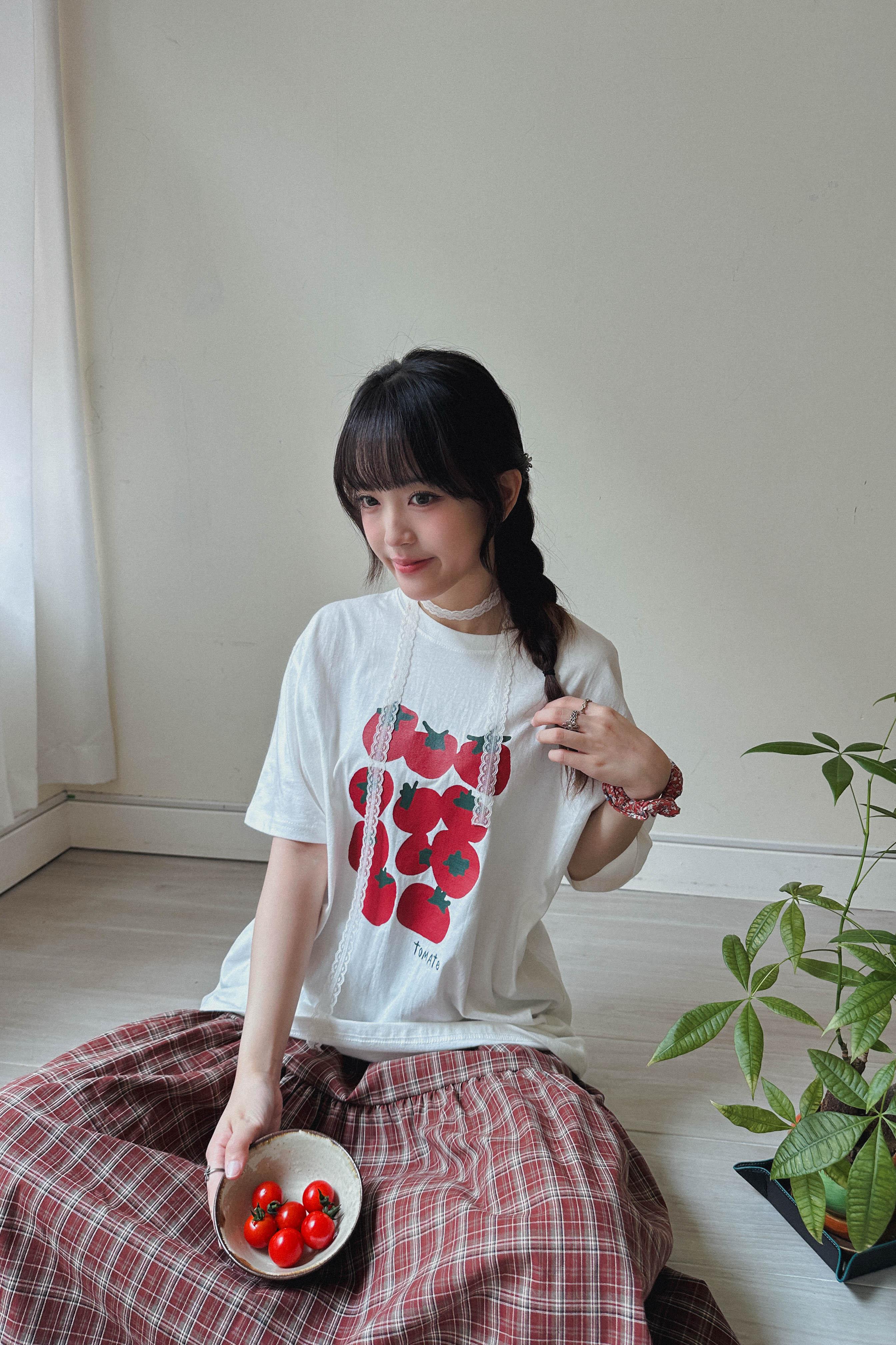 Fresh Tomato Oversized Tee