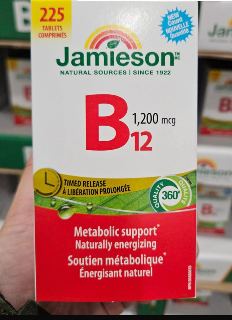加拿大直送Jamieson Vitamin B12 1200 mcg Timed Release, 225 Tablets