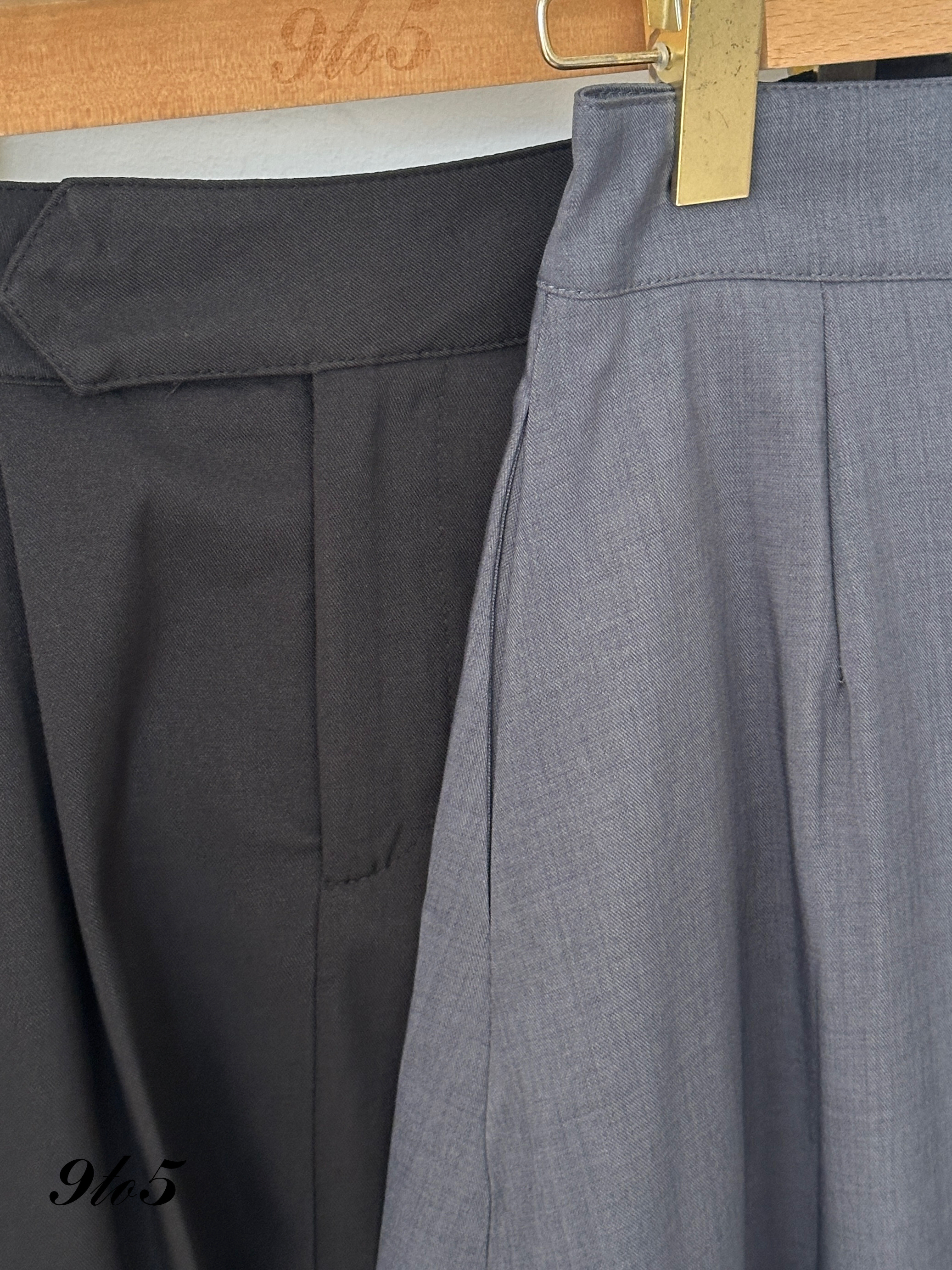 S1795 A Line Long Skirt - Black & Grey