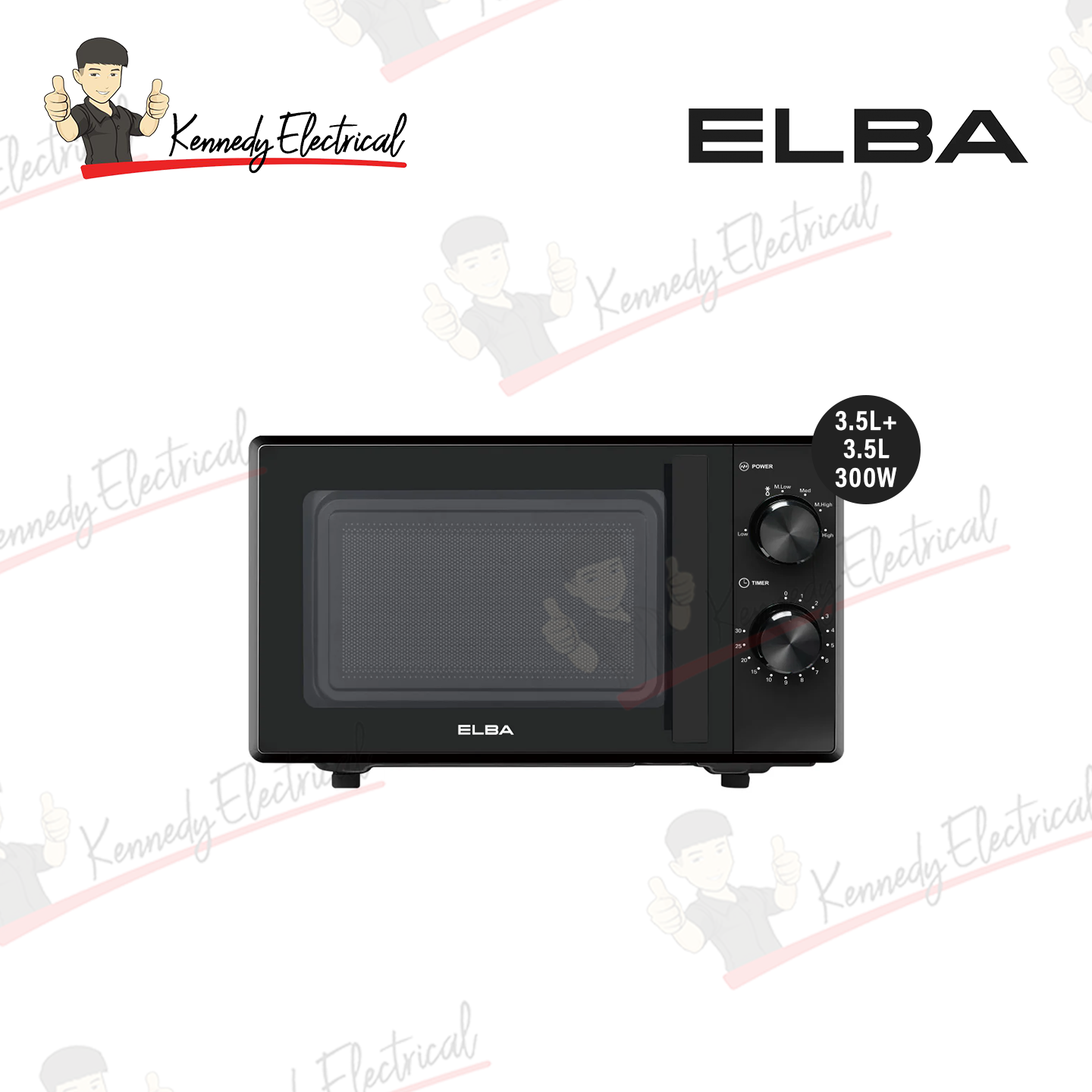 Elba 20L 6 Power Level,Defrost Settings  Microwave Oven EMO-Q2078(BK)