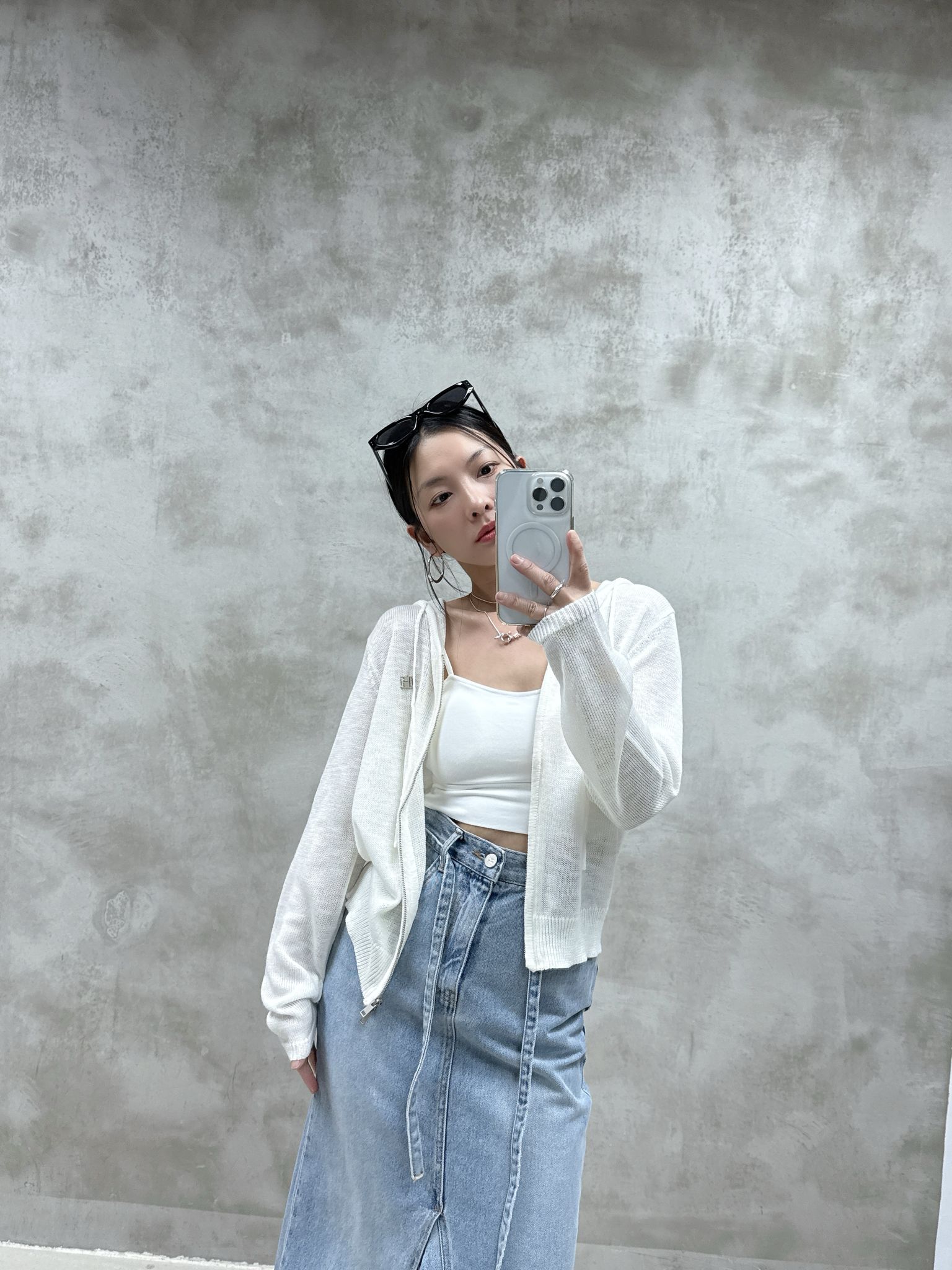 A08 雙拉鍊針織外套