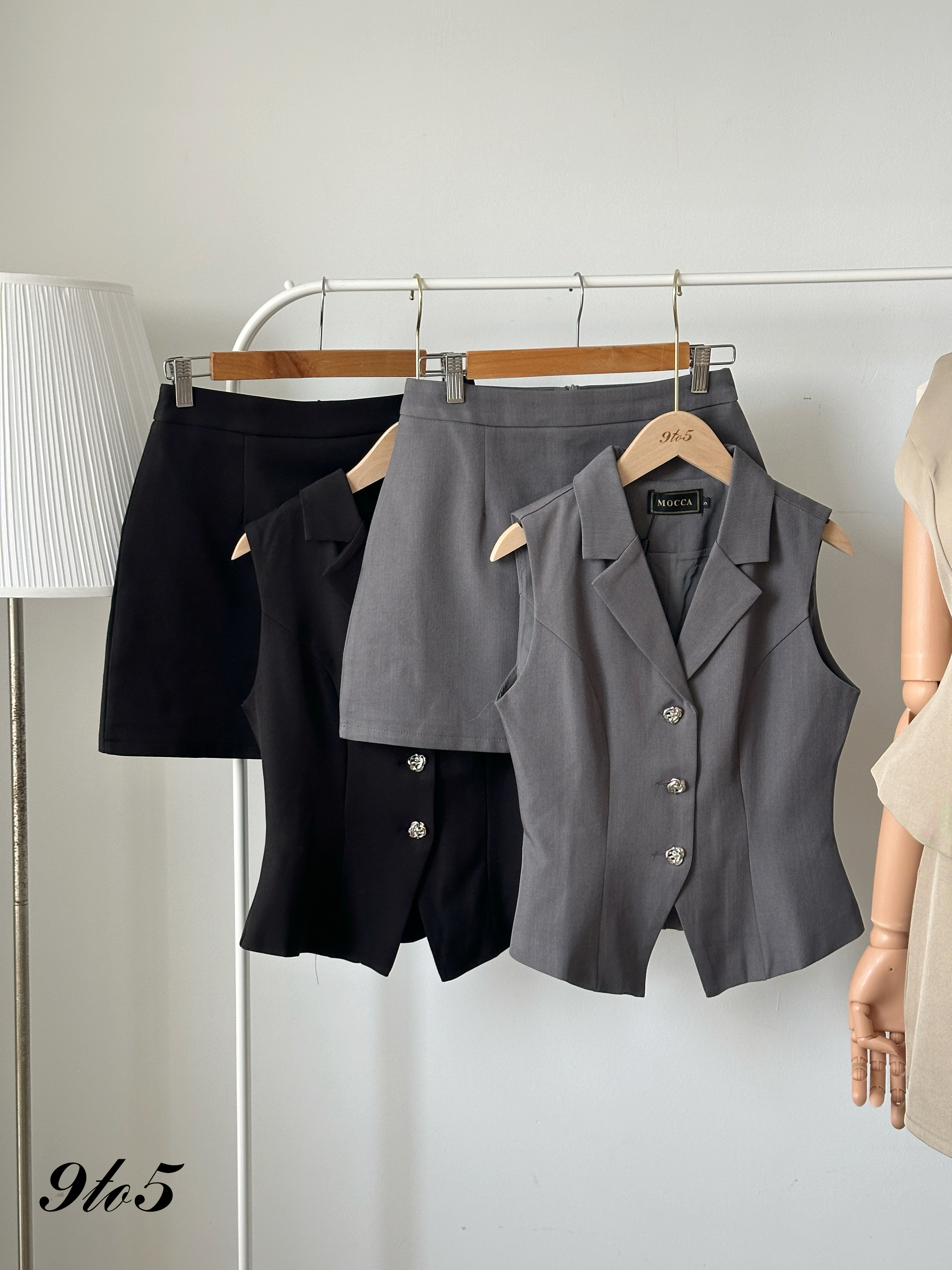 D2358 Vest Blazer Set - 3 Colors 
