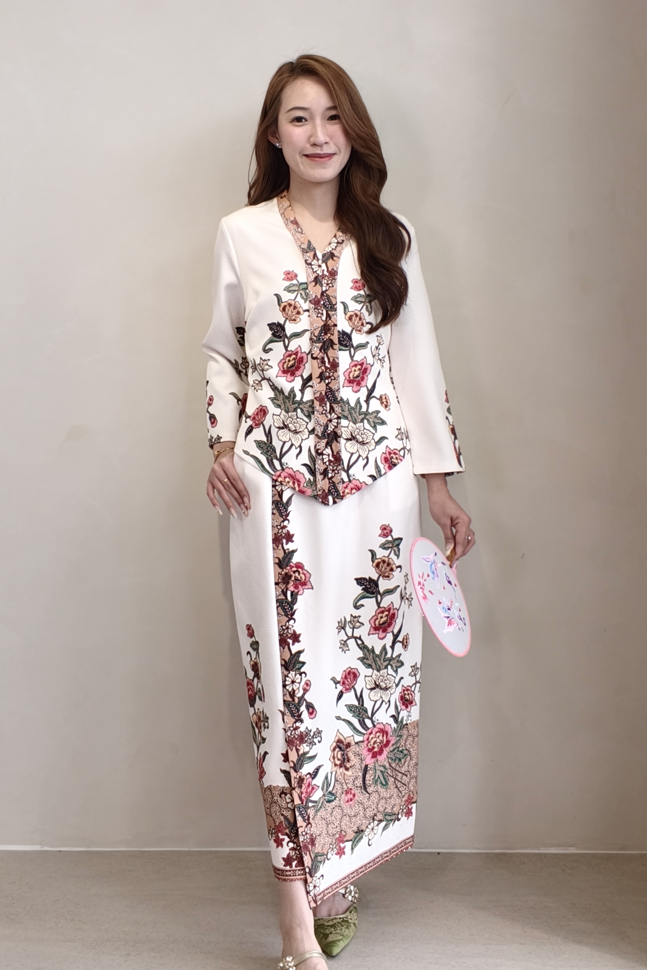 13103 Heritage Floral Kebaya Maxi Dress