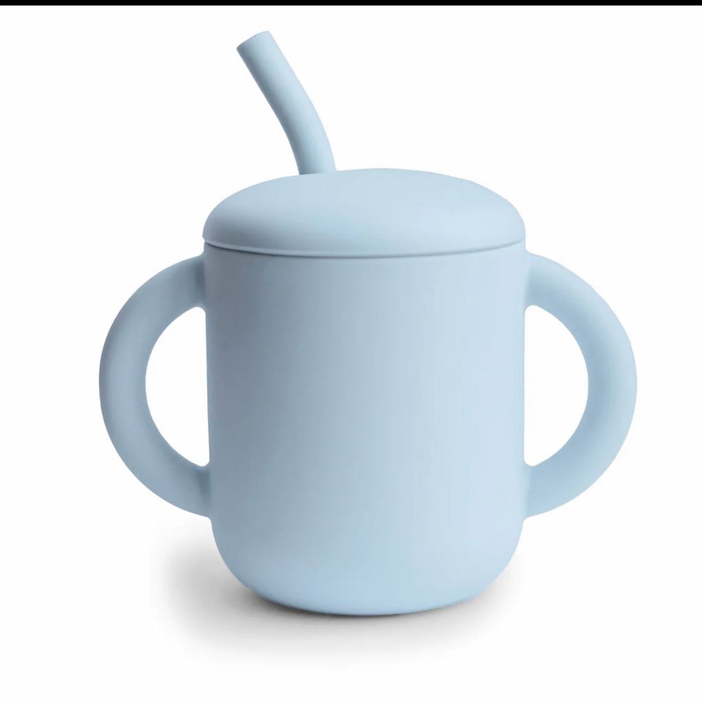 Silicone Training Cup + Straw