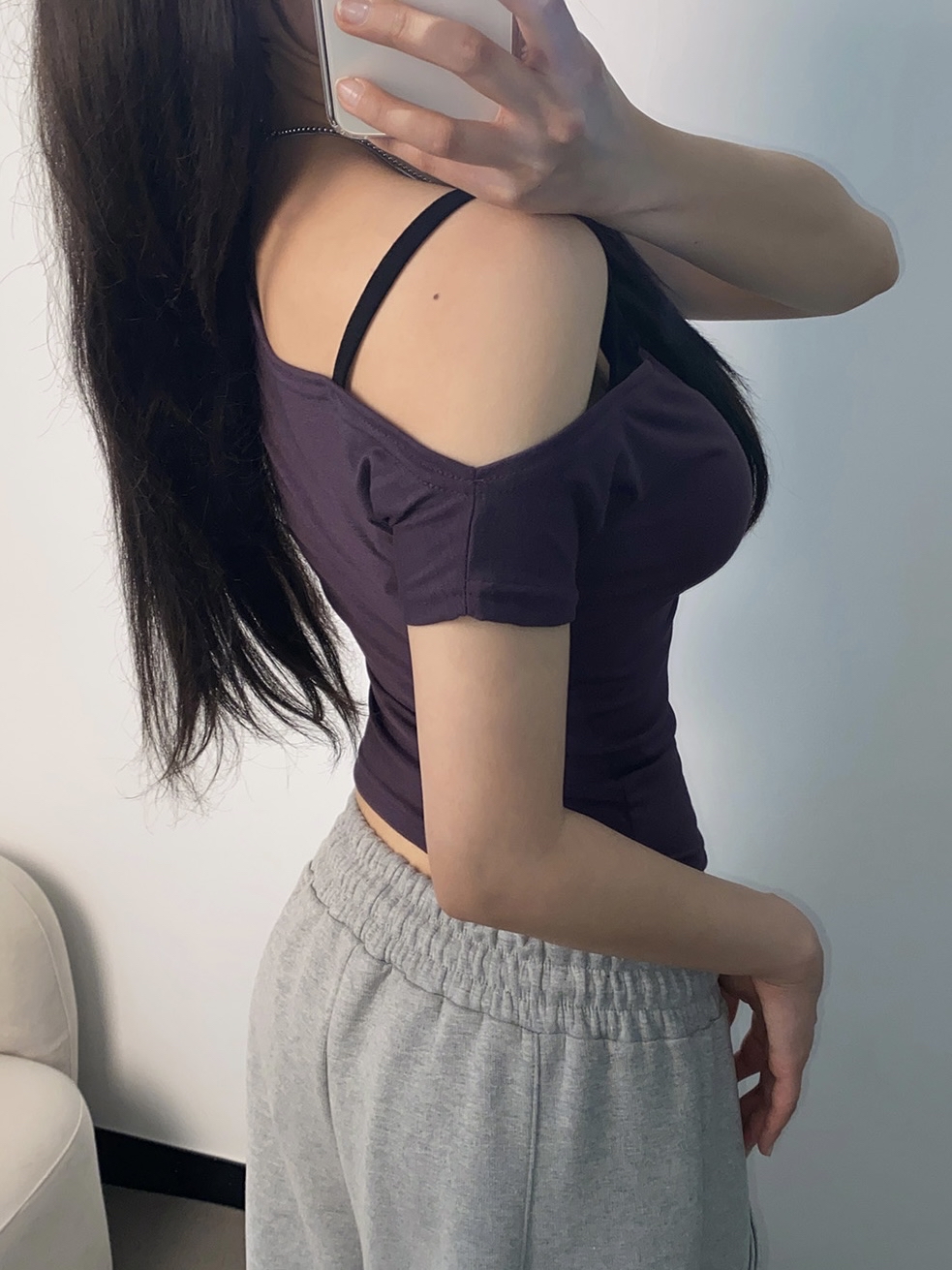 Asymmetrical Off-Shoulder Layered Top