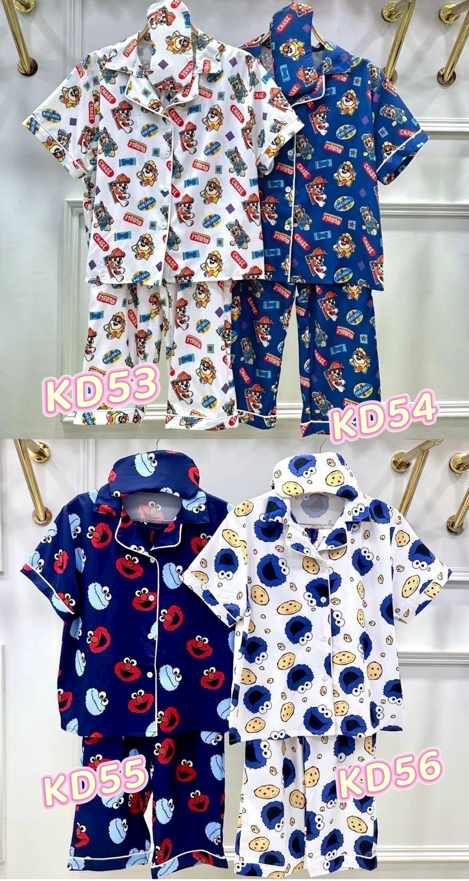 泰國真𢇃睡衣3-6歲No :KD1-KD60