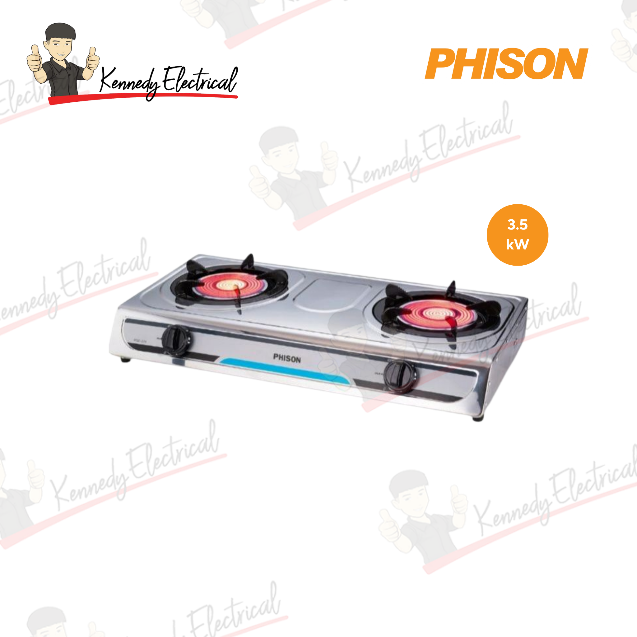 Phison 5.00kW Gas Cooker Counter Top PGC-309