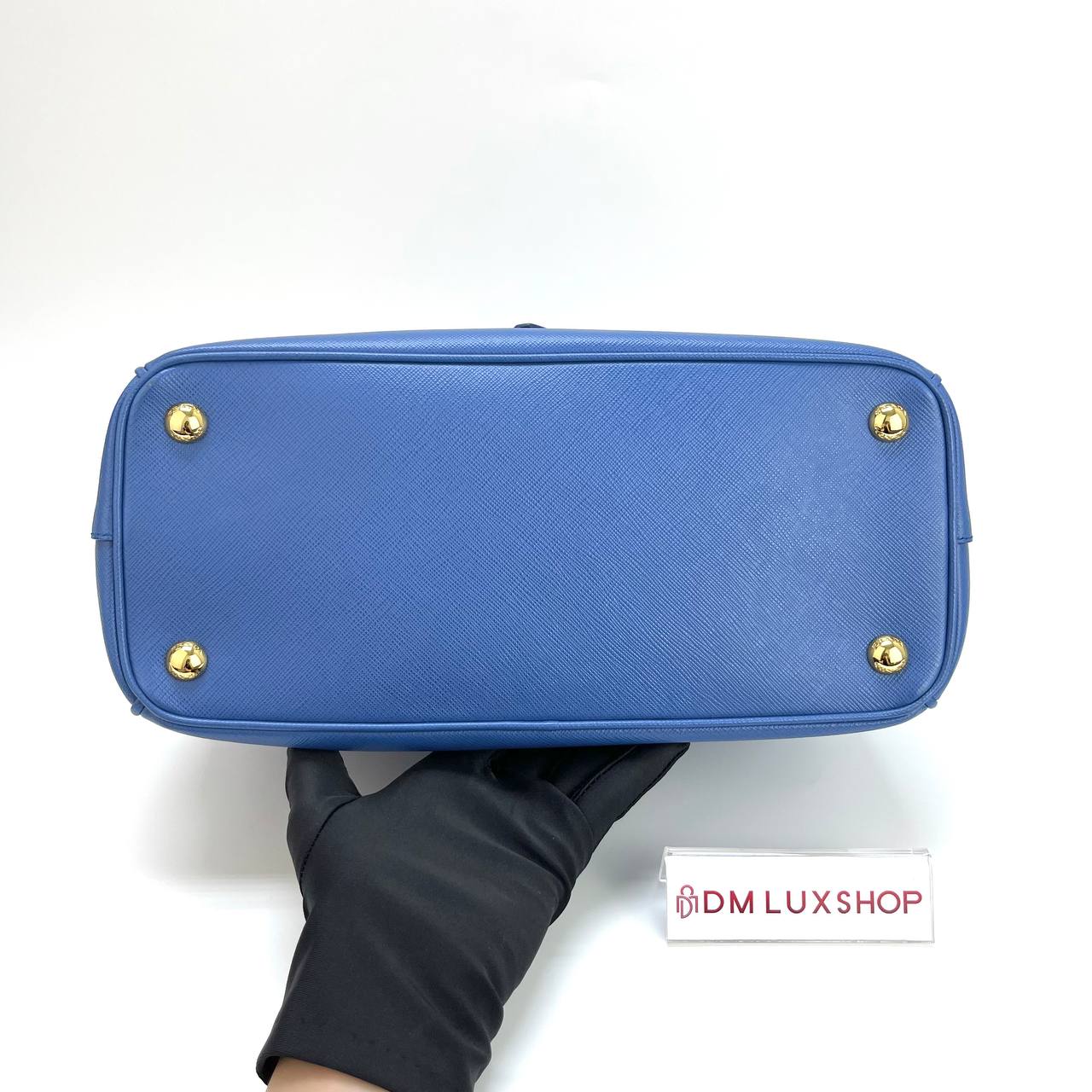 Prada Blue Saffiano Lux Tote GHW
