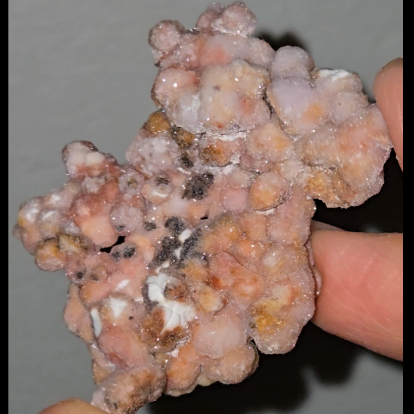 Pink and lavender popcorn selenite - SEL39