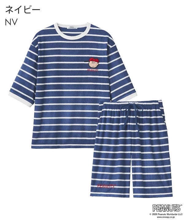 日本預訂📍日本Snoopy刺繡圖案涼感睡衣套裝 不包郵