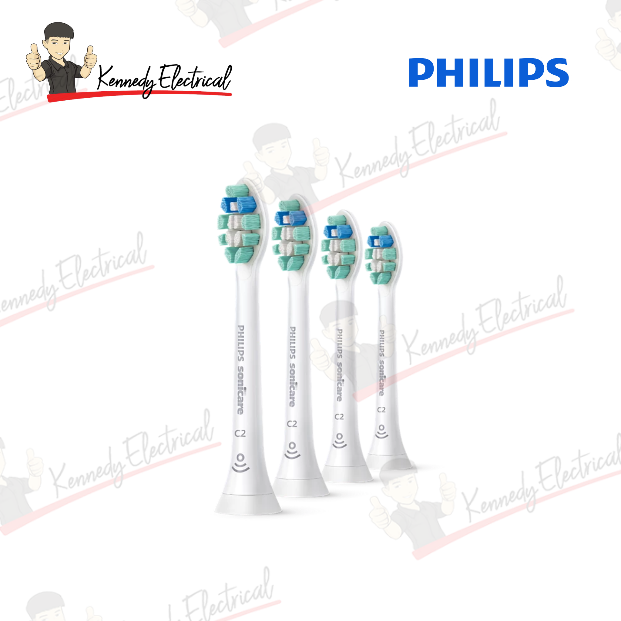 Philips Sonicare C2 Optimal Plaque Defense Toothbrush Heads 4pcs (HX9024/67)
